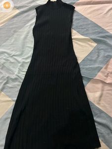 Turtle Neck Black BodyCon Dress