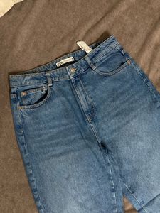 ZARA Stylish Blue Wide Leg Jeans