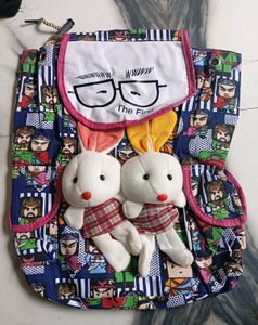 kids Cute Bunny & Print Backpack