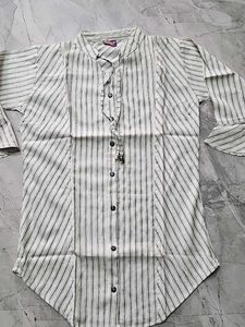 Striped Button-Down Kurta