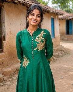 Elegant Green Embellished Gown