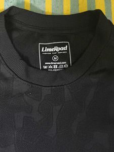 limeroad black polyester tshirt