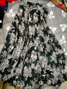 Floral Print georgette y2k vintage skirt