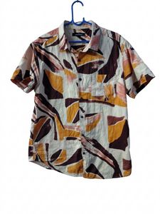 Abstract Print Short Sleeve Shirt