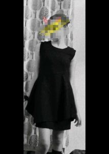 Black Mini Party Dress For Winters