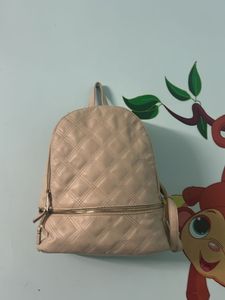 Max Brand Quilted Beige Backpack