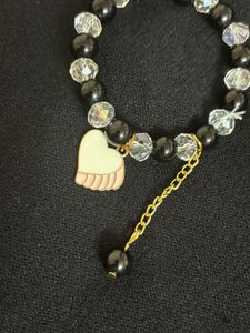 Heart Charm Beaded Bracelet
