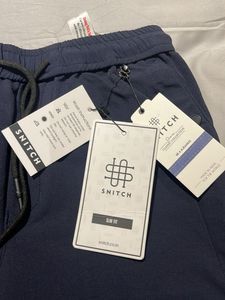 Snitch Men Navy Blue Slim Fit Trousers