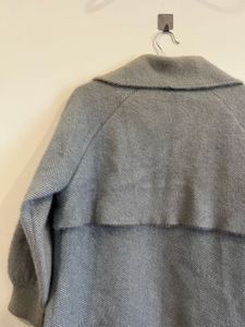 Elegant Grey Wool Blend Coat
