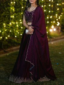Elegant Plum Lehenga Choli Set