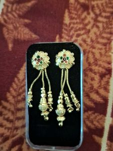 Elegant Gold Tassel Earrings