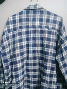 Classic Blue Plaid Flannel Shirt