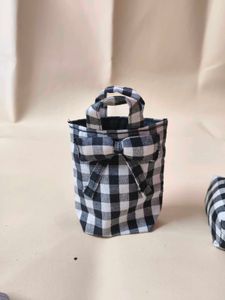 Gingham Scrunchie, Pouch &amp; Mini Bag Set