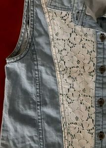 Sleeveless Denim Jacket ( 10-14 yr girls)