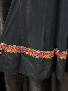 Elegant Black Floral Anarkali Kurta