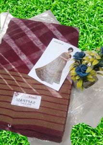Maroon Chiffon Saree