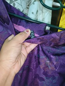 streachable Elegant Purple Brocade Skirt