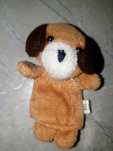 Adorable Plush Dog Finger Puppet