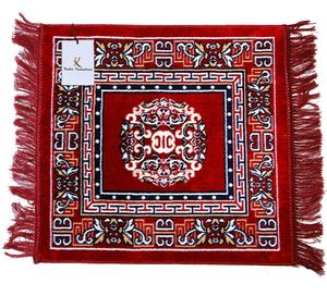 Kuber Industries Velvet Prayer Multipurpose Rug Mat (2 ft X 2 ft, 2-Gold, 2-Red and 2-Maroon=6 Rug Mat) &amp; 1 Kuber Industries Rugs (Red, Velvet, Standard)