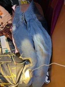 Y2K Denim Jumpsuit with Unique Detailing