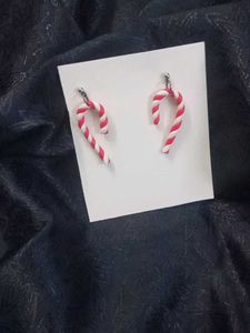 Candy Cane Christmas Earrings
