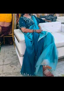 Beautiful Blue Ombre Saree
