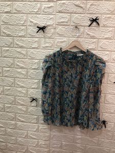 Boho Paisley Print Ruffle Top🎗️☁️