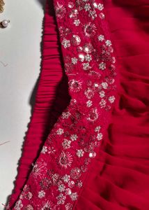 Maroon Embroidered Sharara Suit Set