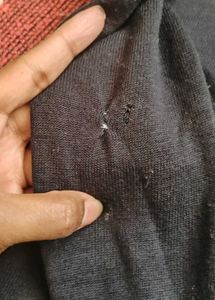 Black T-Shirt with Small Holes
