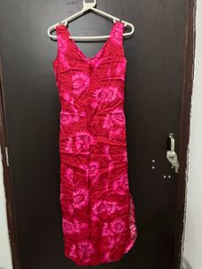 Vibrant Floral Print Maxi Dress