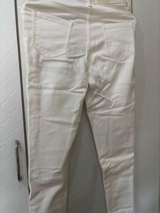 Cream White Skinny Fit Jeans