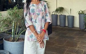Floral parshi suit and salwar