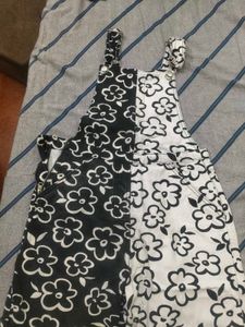 Floral Print Two-Tone Jumpsuit