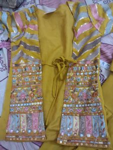 Girls' Ethnic Dress with Embellished Jacket