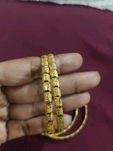 Elegant Gold-Plated Bangles Set