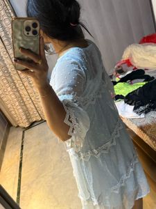Light Blue Tiered Lace Dress🧚🏻‍♀️🦋