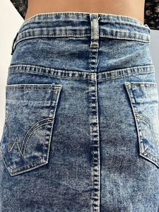 Denim A-Line Mini Skirt
