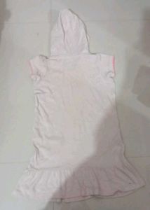 White Hooded Swim Cover-up Dress