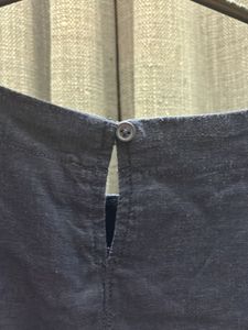 Marks &amp; Spencer Stylish Navy Blue Top w/ Flutter