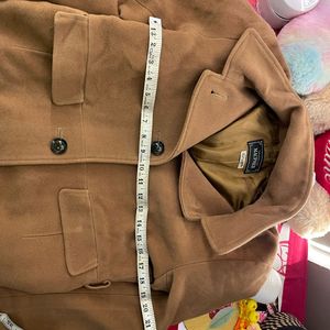 Classic Camel Wool Blend Coat