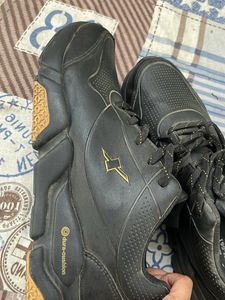 Black running shoes