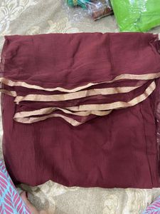 Maroon/coffee Colour Saree (brand New)