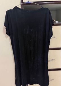 Cute Daisy Print Black T-Shirt