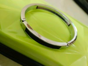 Chrome Plated Hinged Bracelet