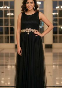 Elegant Black Party Gown 'M' SIZE