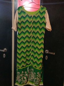 Bright Yellow Kurta with Unique Yoke Design