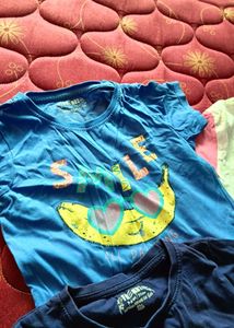Girls' Graphic T-Shirt Bundle 5-6years (set of 4)