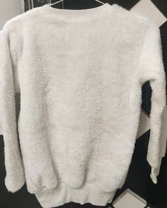 White Fuzzy Woollen Top