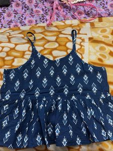 Stylish Blue Printed Camisole Top