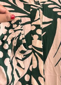 HNM Stylish Green Floral maxi Dress